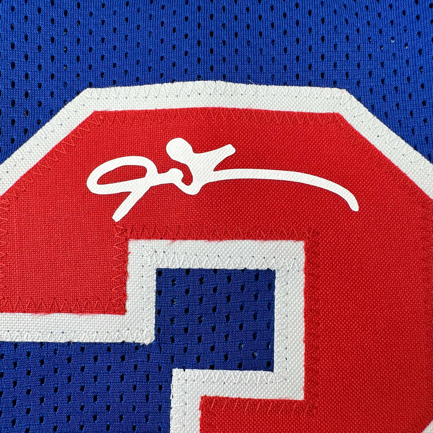 Facsimile Autographed Allen Iverson Philadelphia Blue Reprint Laser Auto Basketball Jersey Size Men's XL