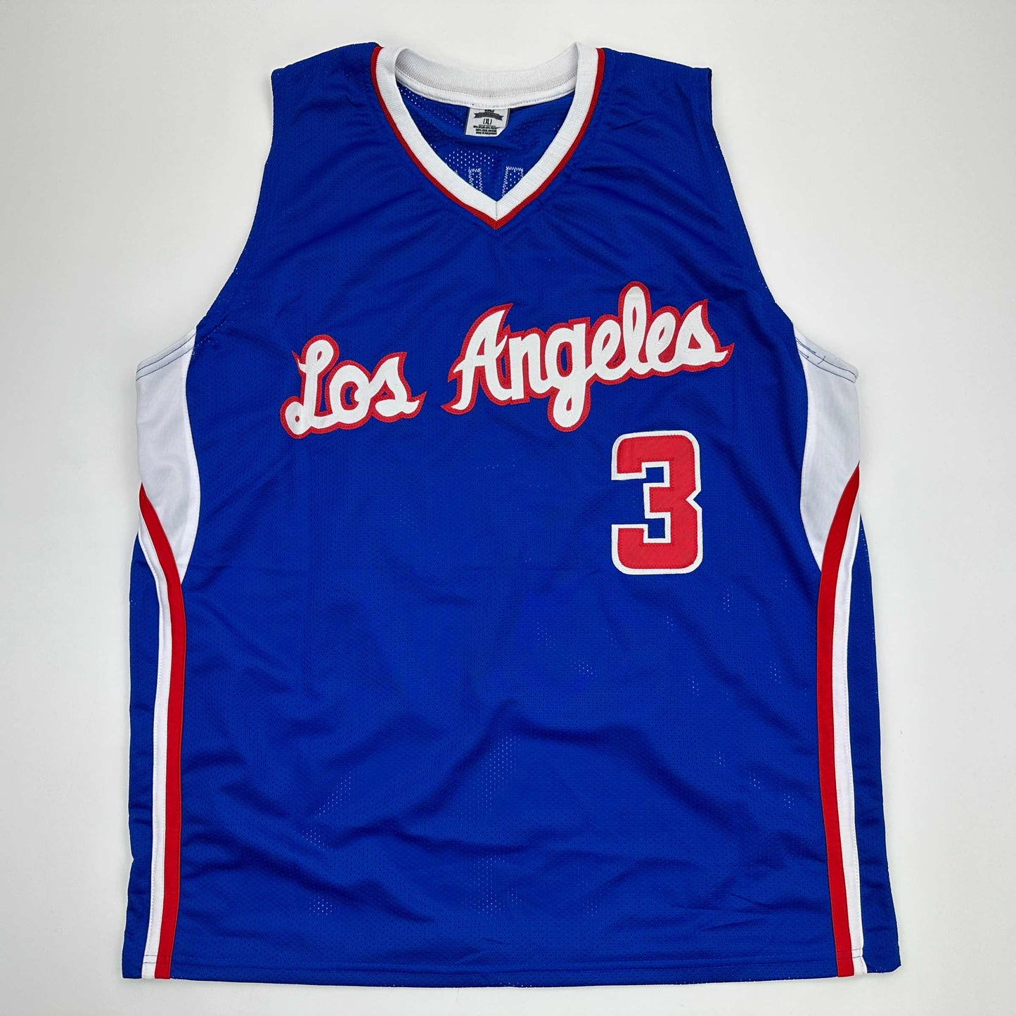 Facsimile Autographed Chris Paul Los Angeles LA Blue Reprint Laser Auto Basketball Jersey Size Men's XL