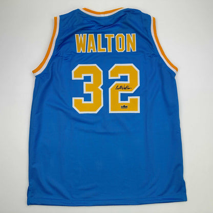 Facsimile Autographed Bill Walton UCLA Blue Reprint Laser Auto College Basketball Jersey Size Men's XL