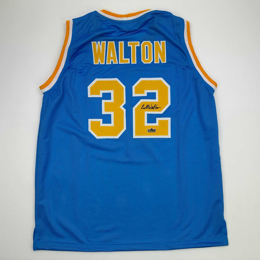Facsimile Autographed Bill Walton UCLA Blue Reprint Laser Auto College Basketball Jersey Size Men's XL