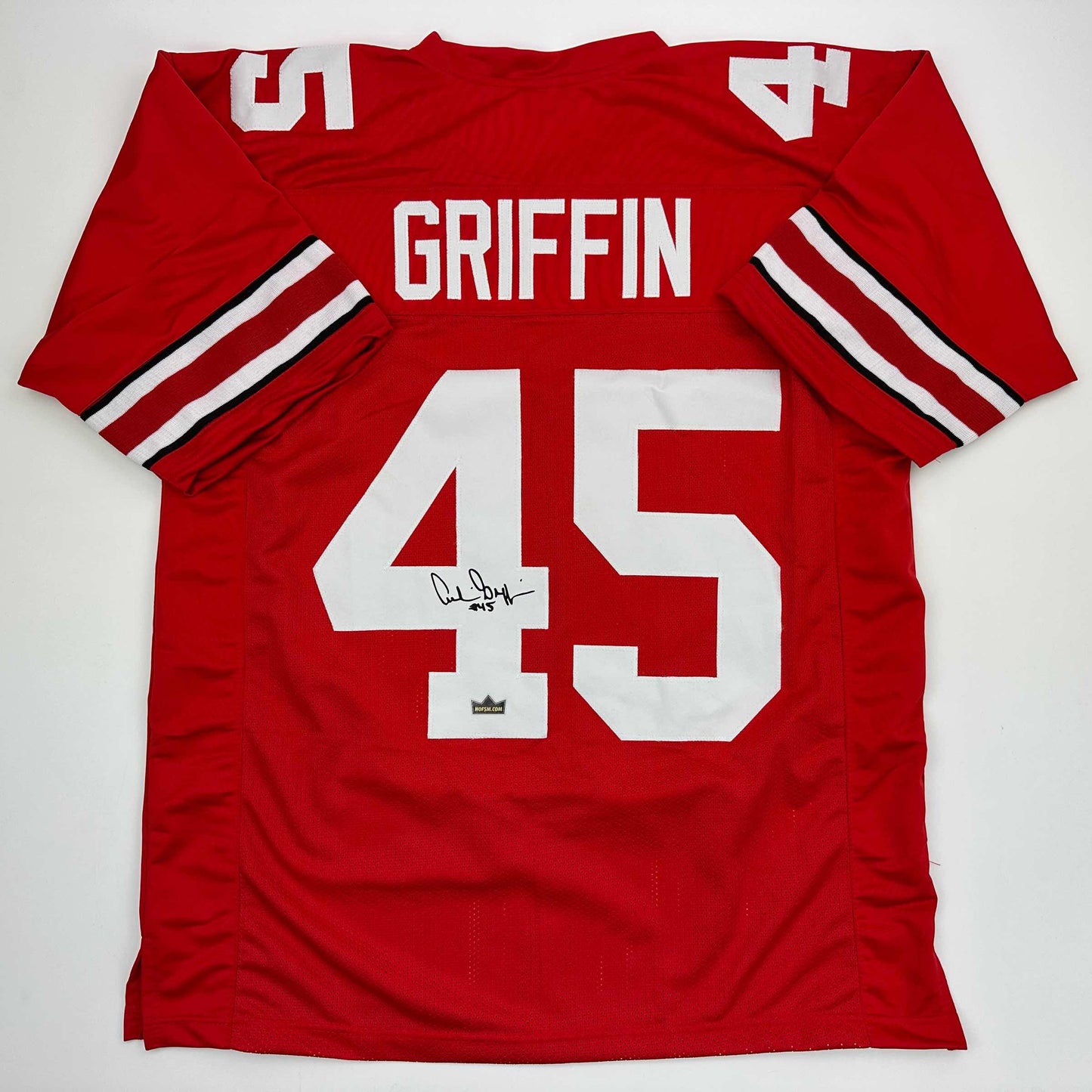 Facsimile Autographed Archie Griffin Ohio State Red Reprint Laser Auto College Football Jersey Size Men's XL