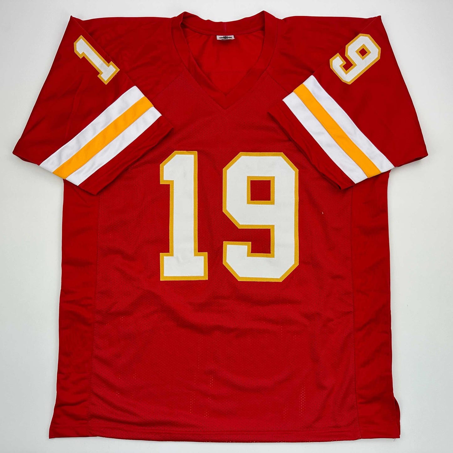 Facsimile Autographed Joe Montana Kansas City Red Reprint Laser Auto Football Jersey Size Men's XL