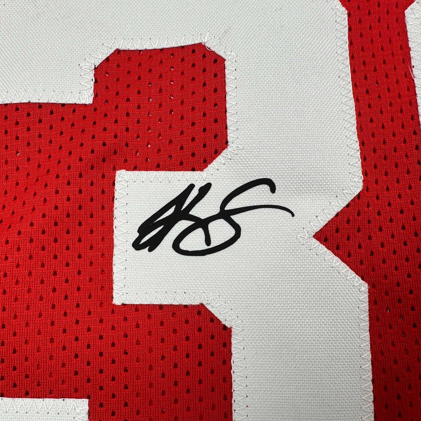 Framed Facsimile Autographed Kenny Smith 35x39 Houston Red Reprint Laser Auto Basketball Jersey