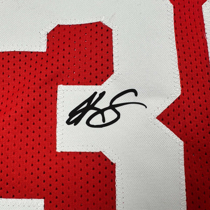 Framed Facsimile Autographed Kenny Smith 35x39 Houston Red Reprint Laser Auto Basketball Jersey
