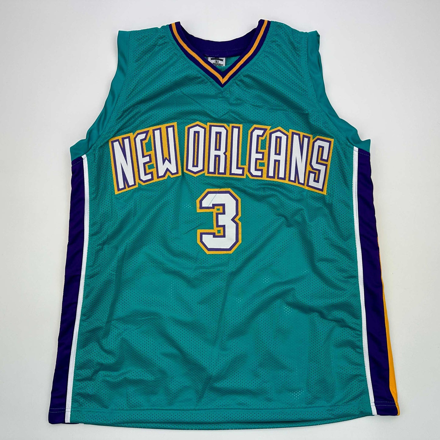 Facsimile Autographed Chris Paul New Orleans Teal Reprint Laser Auto Basketball Jersey Size Men's XL