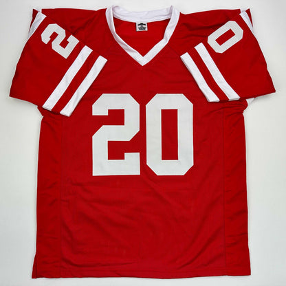Facsimile Autographed Johnny Rodgers Nebraska  Red Reprint Laser Auto College Football Jersey Size Men's XL