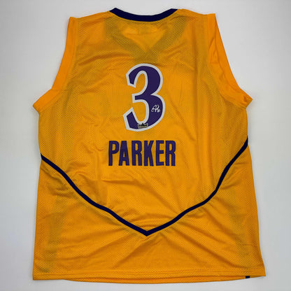 Facsimile Autographed Candace Parker Los Angeles LA Yellow Reprint Laser Auto Basketball Jersey Size Men's XL