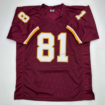 Facsimile Autographed Art Monk Washington Red Reprint Laser Auto Football Jersey Size Men's XL