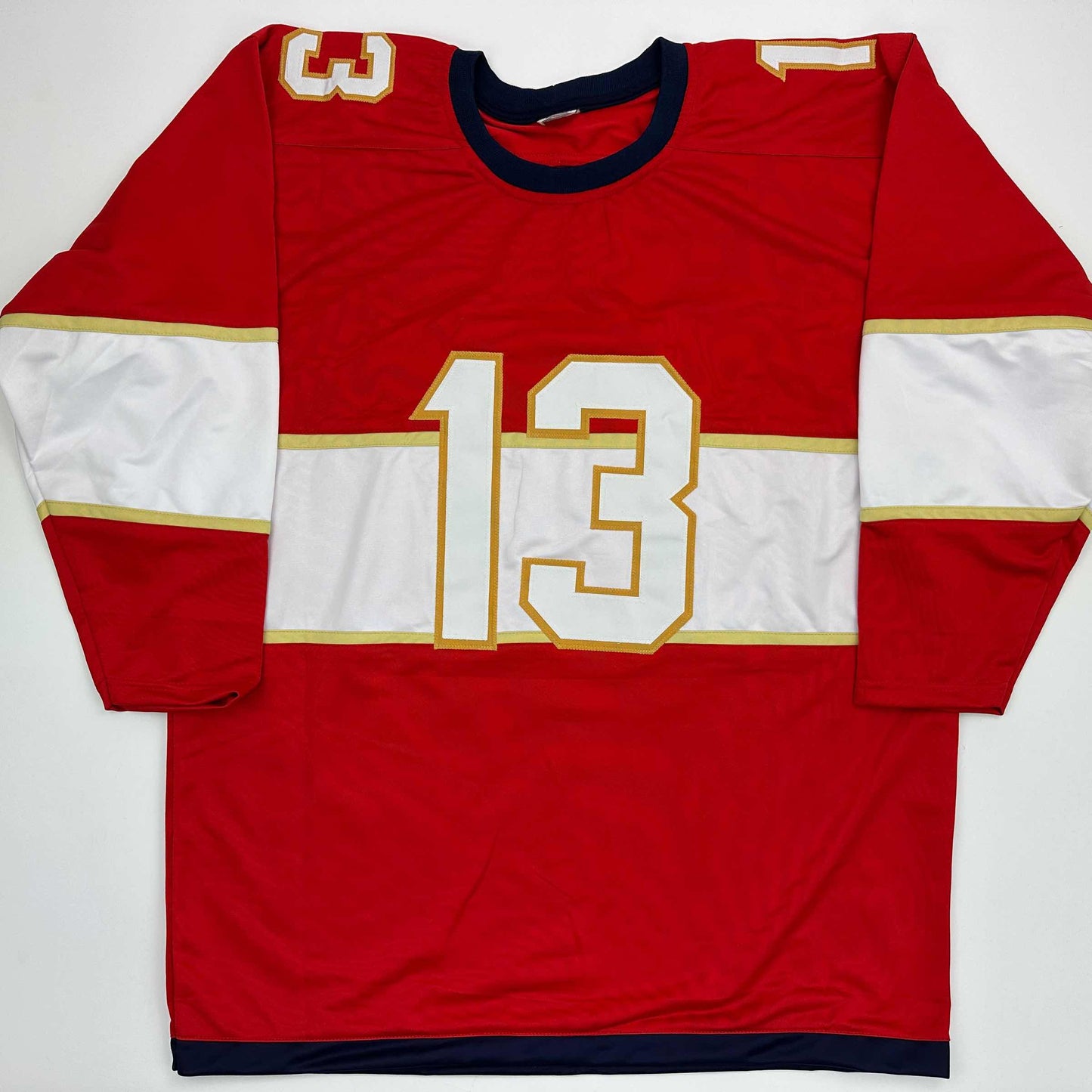 Facsimile Autographed Sam Reinhart Florida Red Reprint Laser Auto Hockey Jersey Size Men's XL