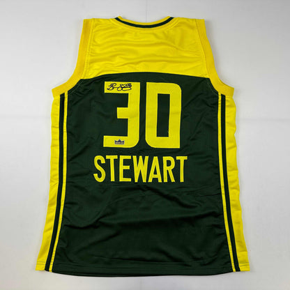 Facsimile Autographed Breanna Stewart Seattle Green Reprint Laser Auto Basketball Jersey Size Men's XL
