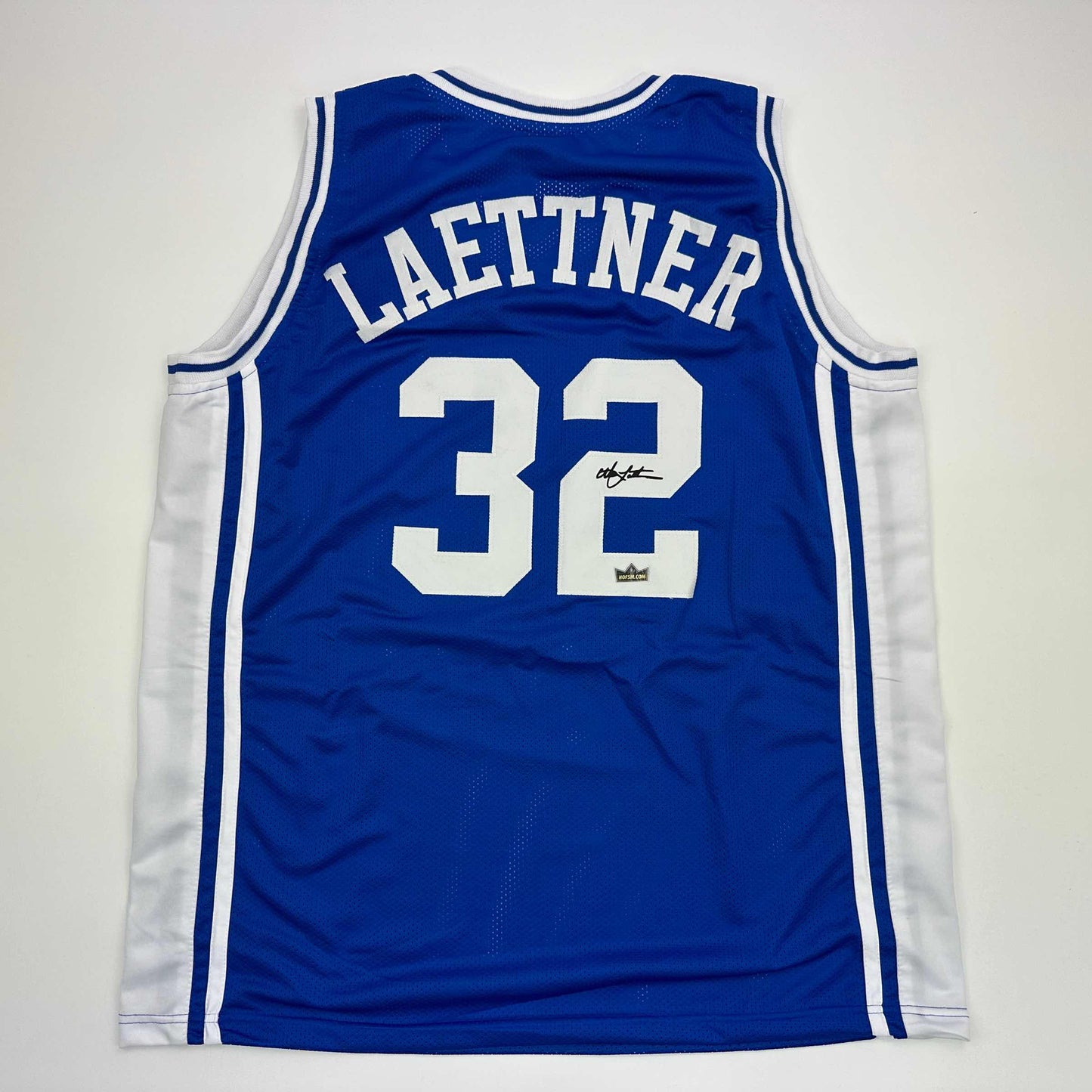 Facsimile Autographed Christian Laettner Duke Blue Reprint Laser Auto College Basketball Jersey Size Men's XL