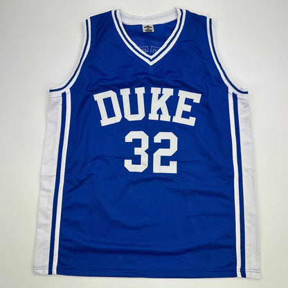 Facsimile Autographed Christian Laettner Duke Blue Reprint Laser Auto College Basketball Jersey Size Men's XL