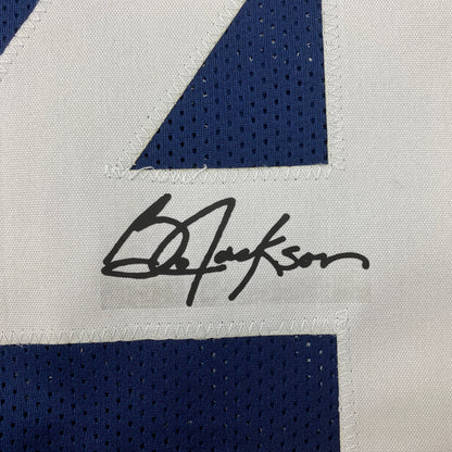 Facsimile Autographed Bo Jackson Auburn Blue Reprint Laser Auto College Football Jersey Size Men's XL