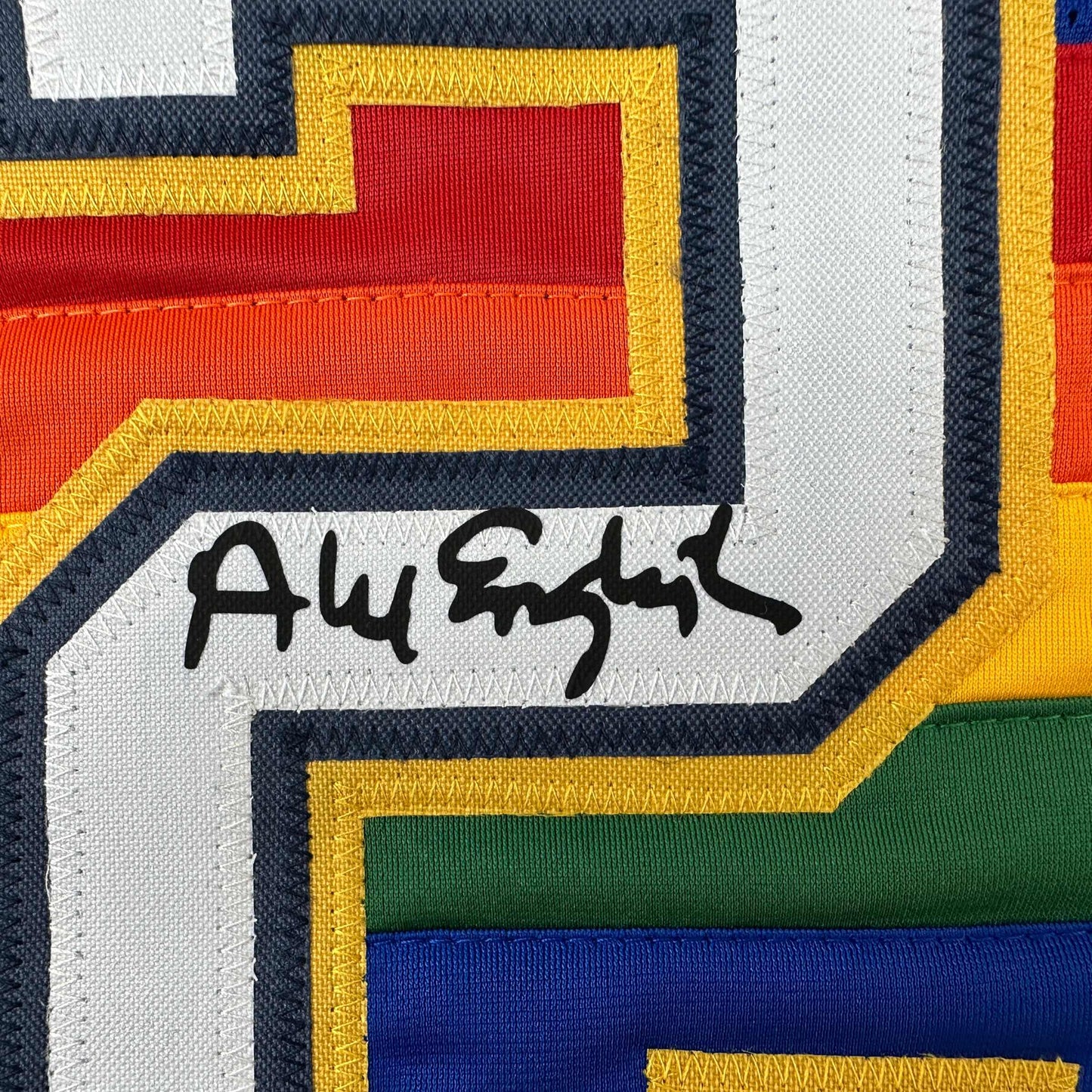 Facsimile Autographed Alex English Denver Blue Reprint Laser Auto Basketball Jersey Size Men's XL