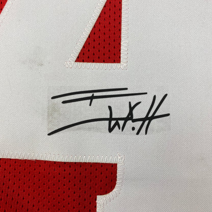 Facsimile Autographed T.J. TJ Watt Wisconsin Red Reprint Laser Auto College Football Jersey Size Men's XL