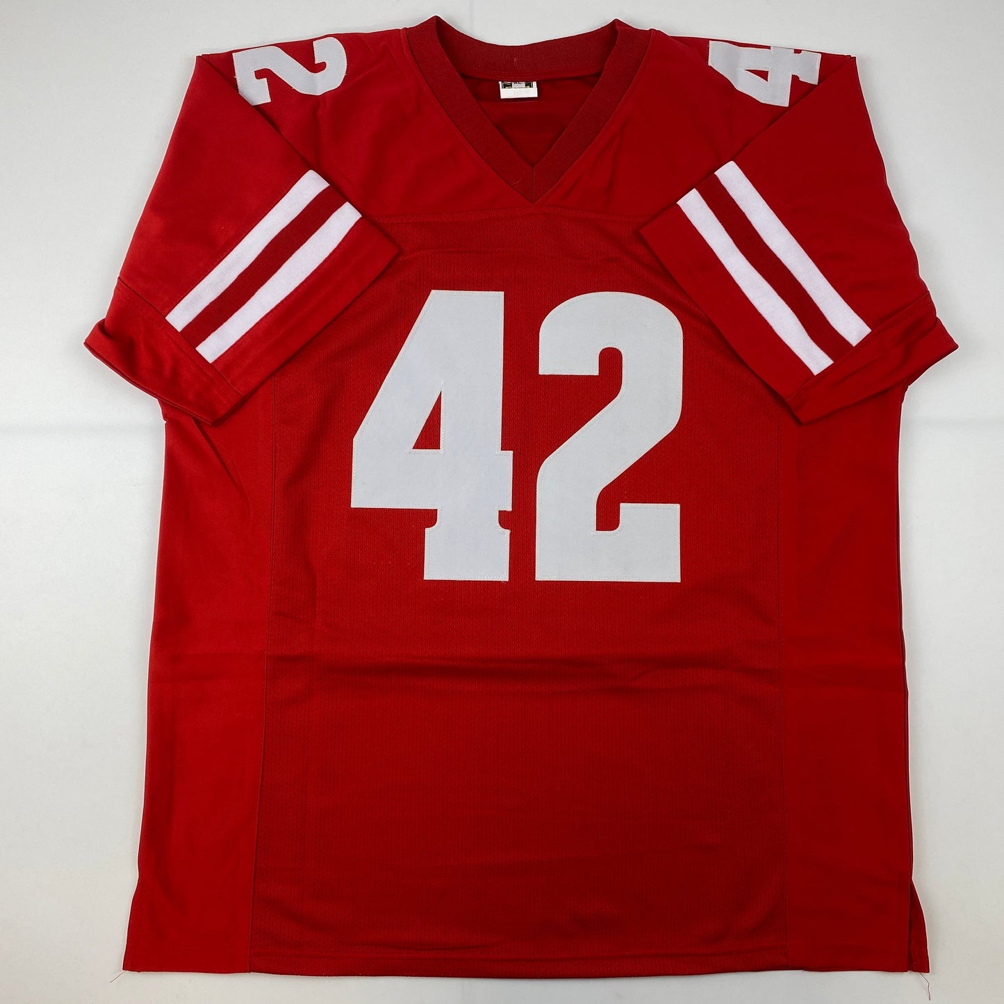 Facsimile Autographed T.J. TJ Watt Wisconsin Red Reprint Laser Auto College Football Jersey Size Men's XL