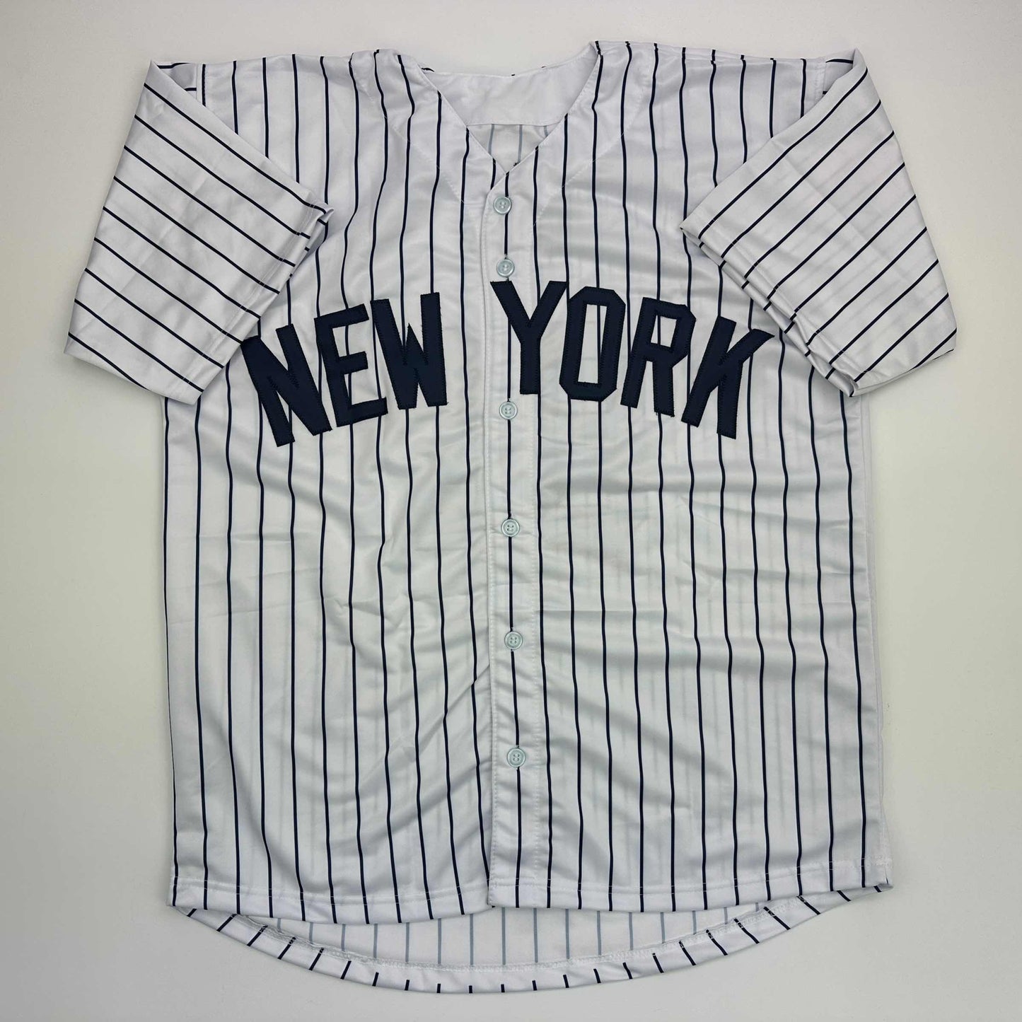 Facsimile Autographed Luis Gil New York Pinstripe Reprint Laser Auto Baseball Jersey Size Men's XL