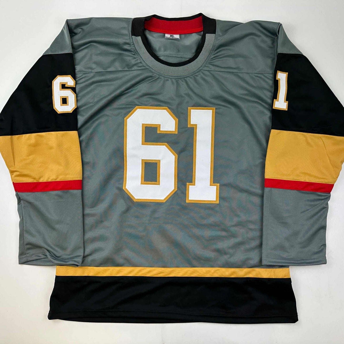 Facsimile Autographed Mark Stone Vegas Grey Reprint Laser Auto Hockey Jersey Size Men's XL