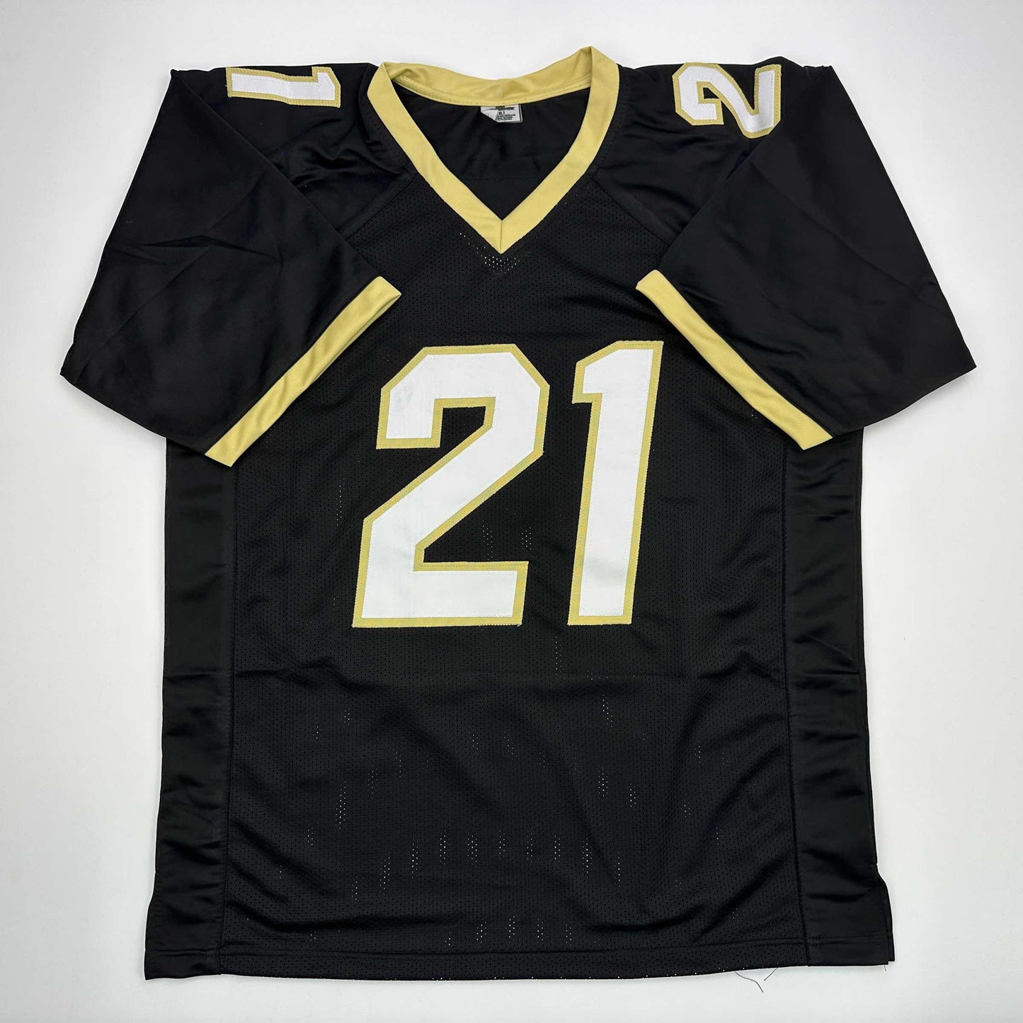 Facsimile Autographed Coach Prime Deion Sanders Colorado Black Reprint Laser Auto College Football Jersey Size Men's XL
