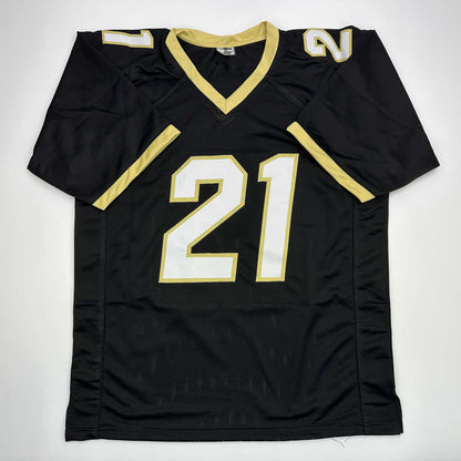 Facsimile Autographed Coach Prime Deion Sanders Colorado Black Reprint Laser Auto College Football Jersey Size Men's XL