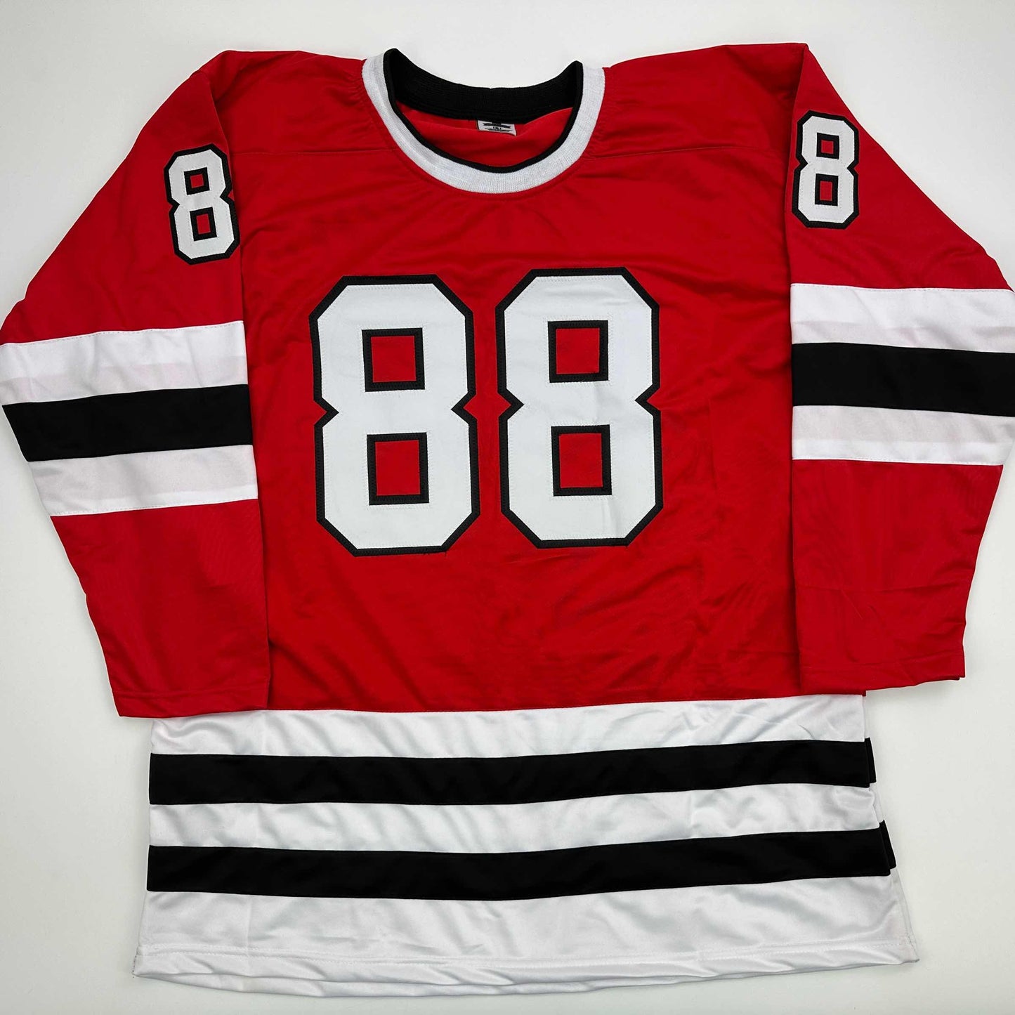 Facsimile Autographed Patrick Kane Chicago Red Reprint Laser Auto Hockey Jersey Size Men's XL