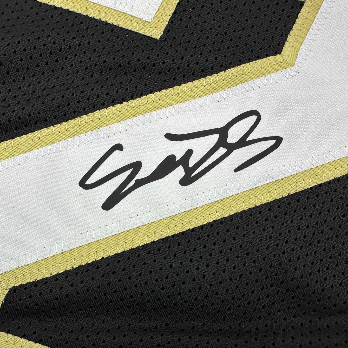 Framed Facsimile Autographed Shedeur Sanders 35x39 Colorado Black Reprint Laser Auto College Football Jersey