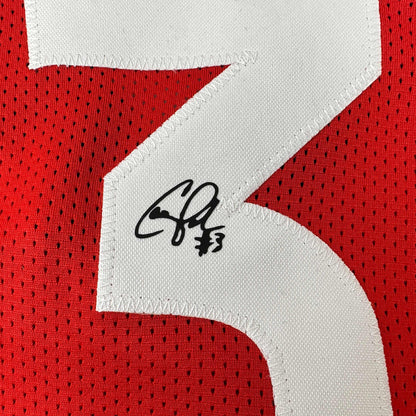 Facsimile Autographed Candace Parker Las Vegas Red Reprint Laser Auto Basketball Jersey Size Men's XL