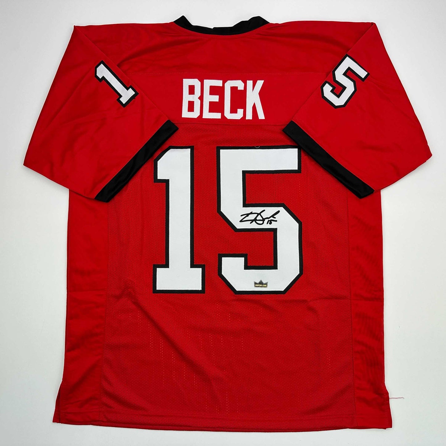 Facsimile Autographed Carson Beck Georgia Red Reprint Laser Auto College Football Jersey Size Men's XL