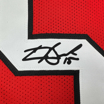 Facsimile Autographed Carson Beck Georgia Red Reprint Laser Auto College Football Jersey Size Men's XL