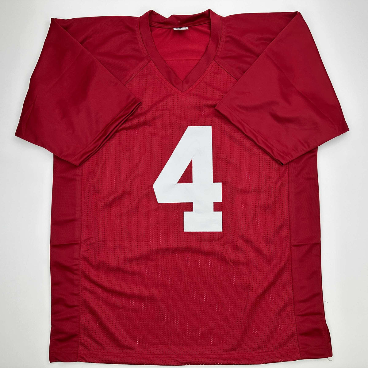 Facsimile Autographed Jalen Milroe Alabama Red Reprint Laser Auto College Football Jersey Size Men's XL