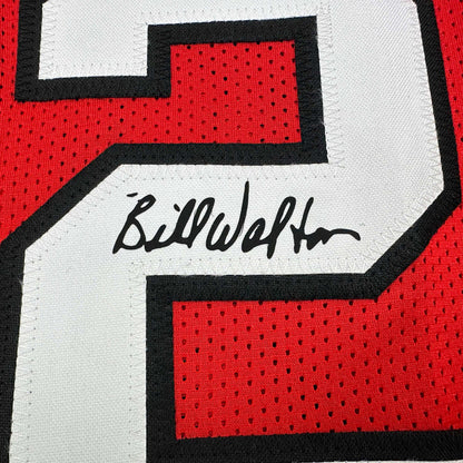 Framed Facsimile Autographed Bill Walton 35x39 Portland Red Reprint Laser Auto Basketball Jersey