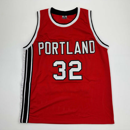 Facsimile Autographed Bill Walton Portland Red Reprint Laser Auto Basketball Jersey Size Men's XL