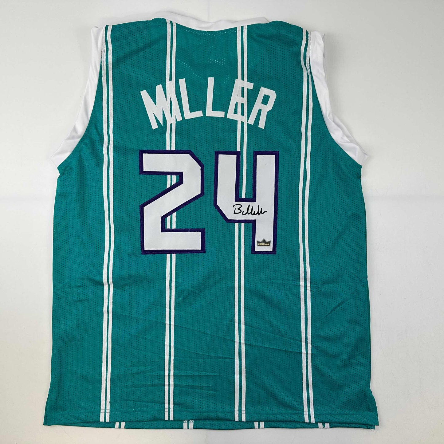 Facsimile Autographed Brandon Miller Charlotte Teal Reprint Laser Auto Basketball Jersey Size Men's XL
