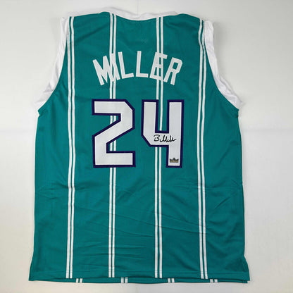 Facsimile Autographed Brandon Miller Charlotte Teal Reprint Laser Auto Basketball Jersey Size Men's XL