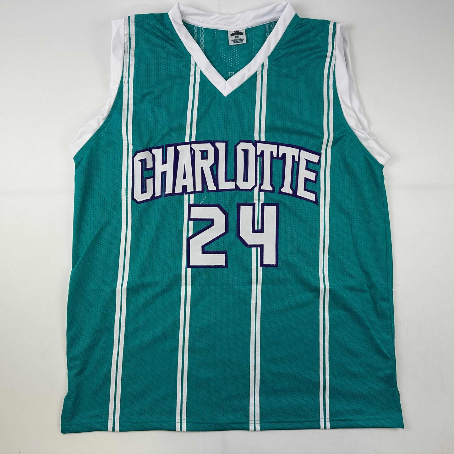 Facsimile Autographed Brandon Miller Charlotte Teal Reprint Laser Auto Basketball Jersey Size Men's XL