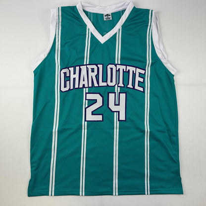 Facsimile Autographed Brandon Miller Charlotte Teal Reprint Laser Auto Basketball Jersey Size Men's XL