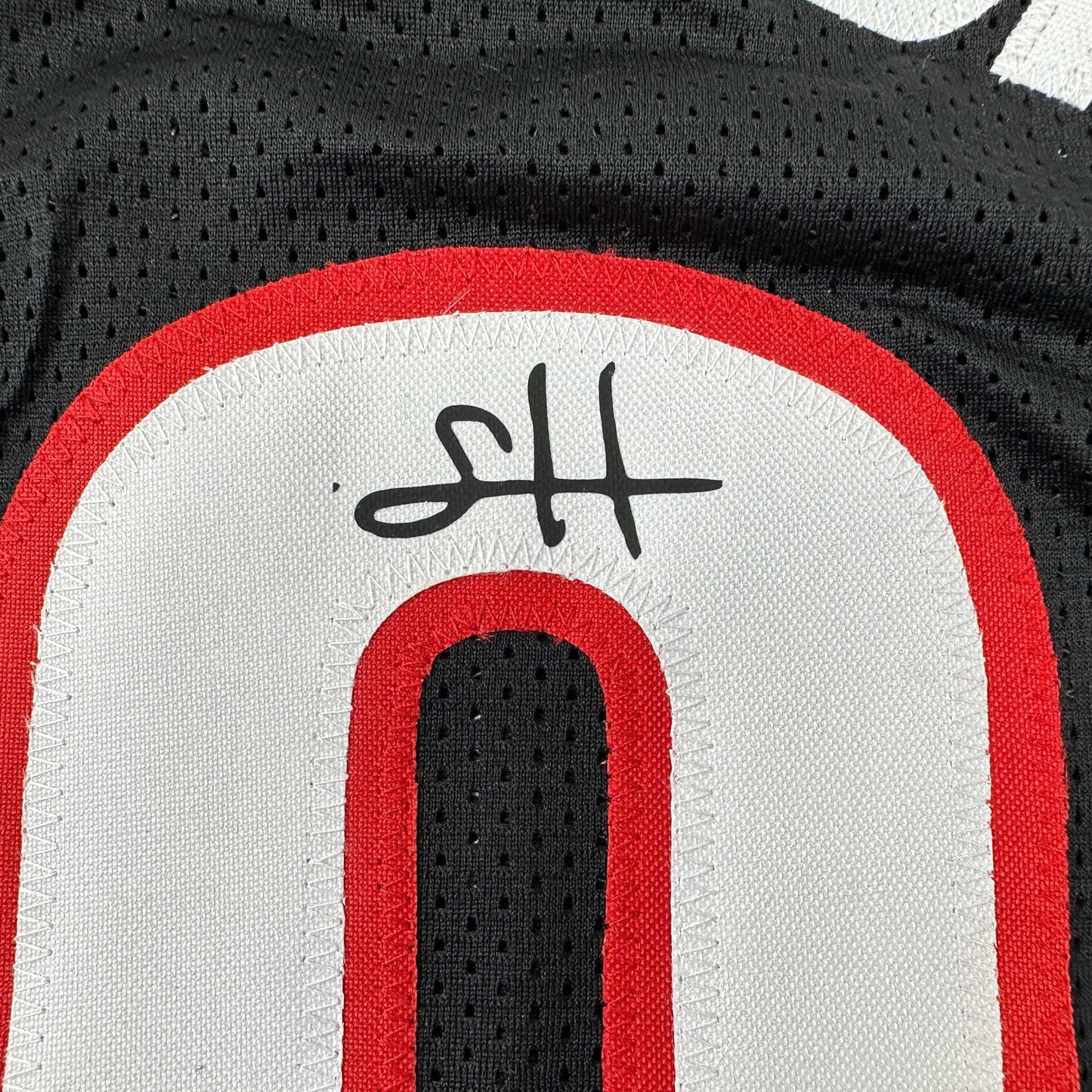 Facsimile Autographed Scoot Henderson Portland Black Reprint Laser Auto Basketball Jersey Size Men's XL