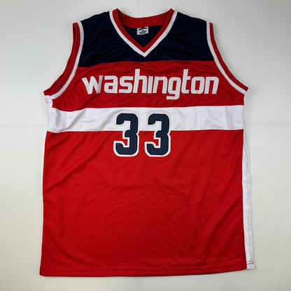 Facsimile Autographed Kyle Kuzma Washington Red Reprint Laser Auto Basketball Jersey Size Men's XL