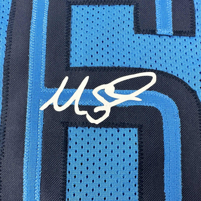 Facsimile Autographed Marcus Smart Memphis Light Blue Reprint Laser Auto Basketball Jersey Size Men's XL