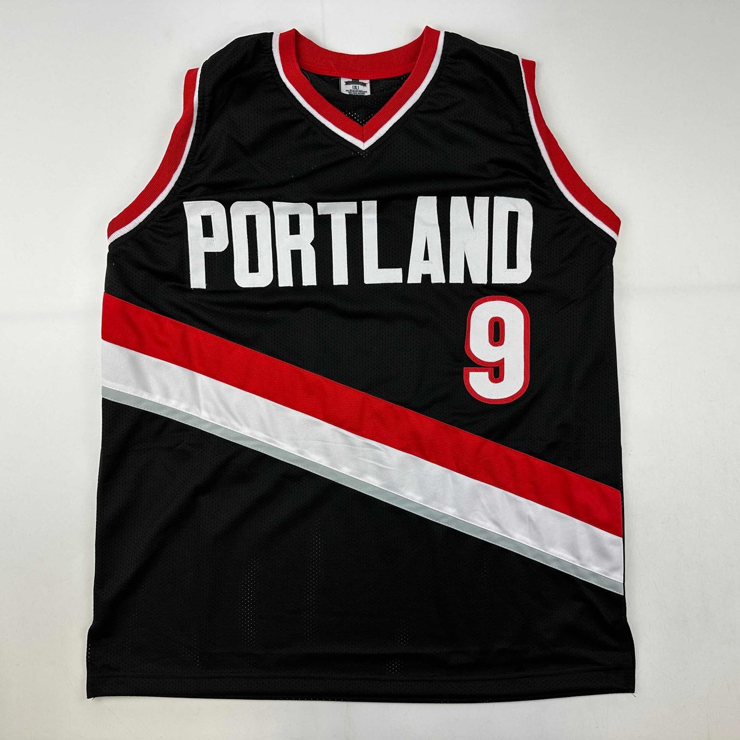 Facsimile Autographed Jerami Grant Portland Black Reprint Laser Auto Basketball Jersey Size Men's XL