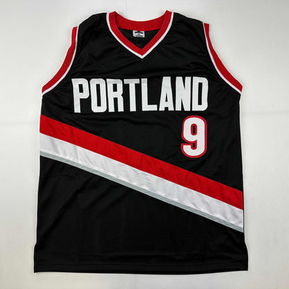Facsimile Autographed Jerami Grant Portland Black Reprint Laser Auto Basketball Jersey Size Men's XL