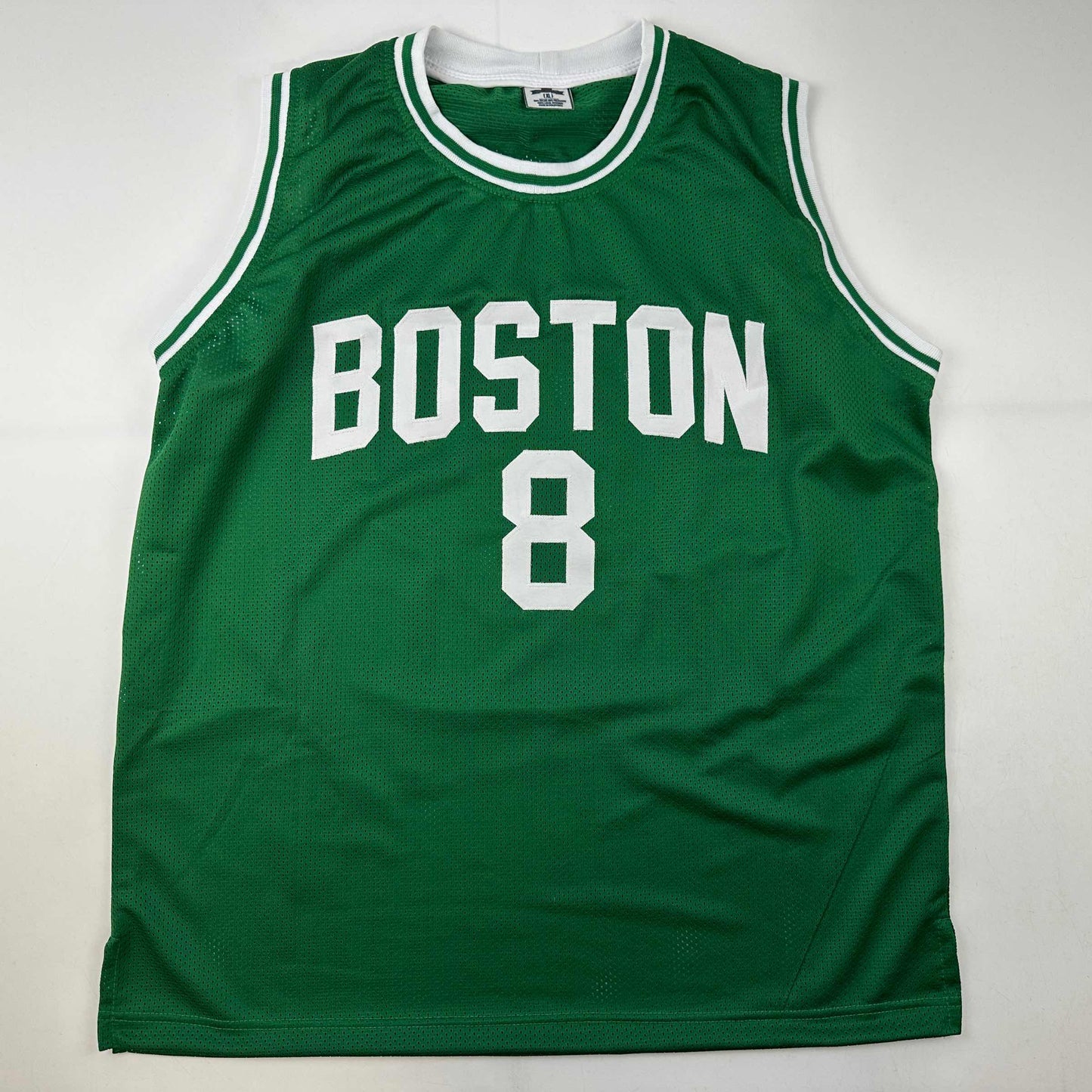 Facsimile Autographed Kristaps Porzingis Boston Green Reprint Laser Auto Basketball Jersey Size Men's XL