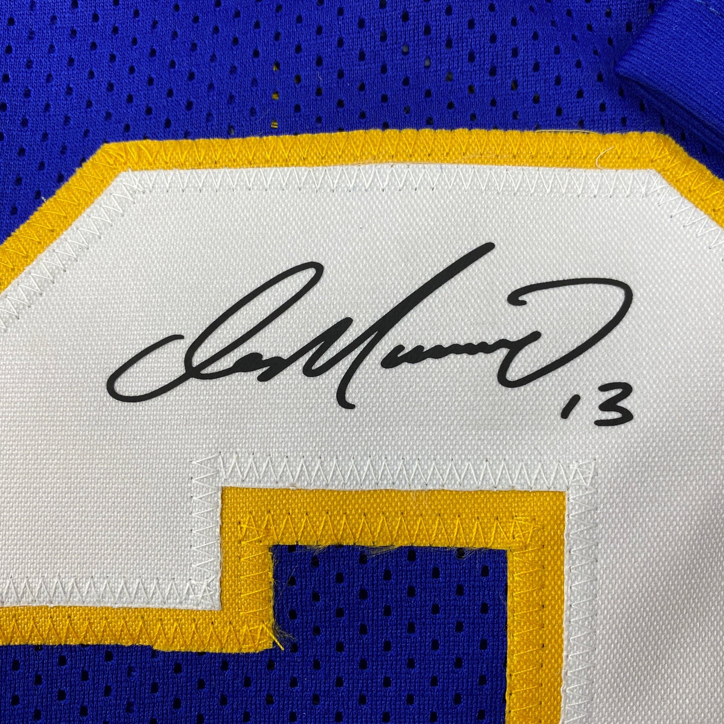 Facsimile Autographed Dan Marino Pittsburgh Blue Reprint Laser Auto College Football Jersey Size Men's XL