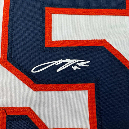 Facsimile Autographed Justin Verlander Houston White Reprint Laser Auto Baseball Jersey Size Men's XL