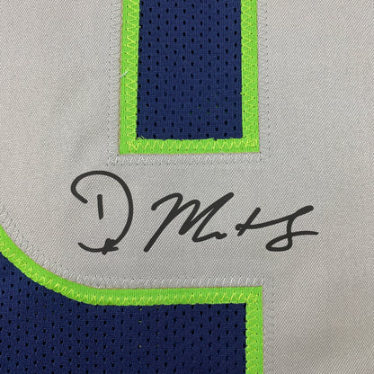 Facsimile Autographed D.K. DK Metcalf Seattle Blue Reprint Laser Auto Football Jersey Size Men's XL