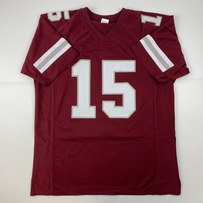 Facsimile Autographed Dak Prescott Mississippi State Maroon Reprint Laser Auto College Football Jersey Size Men's XL