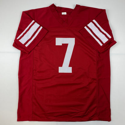 Facsimile Autographed John Elway Stanford Red Reprint Laser Auto College Football Jersey Size Men's XL