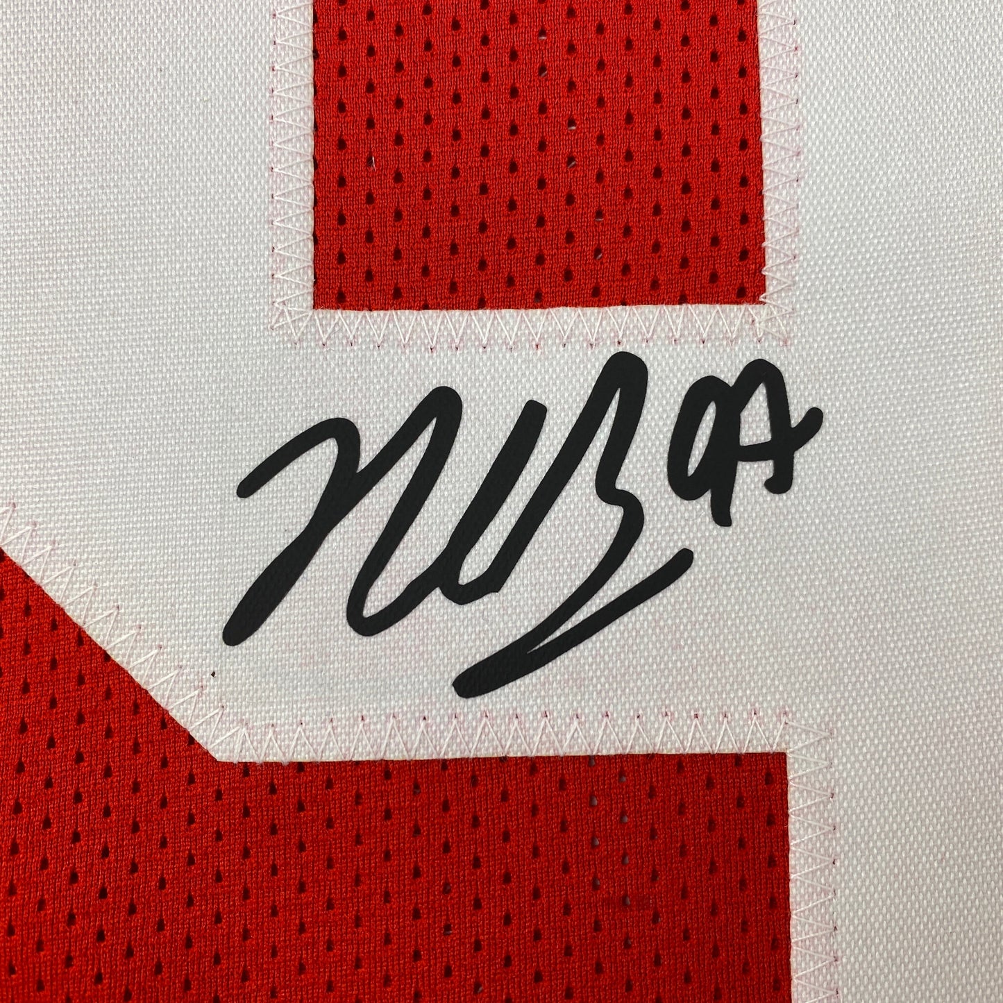 Facsimile Autographed Nick Bosa San Francisco Red Reprint Laser Auto Football Jersey Size Men's XL