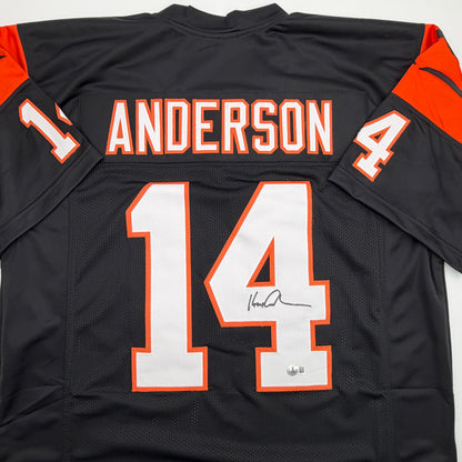 Autographed/Signed Ken Anderson Cincinnati Black Football Jersey Beckett BAS COA