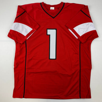 Facsimile Autographed Kyler Murray Arizona Red Reprint Laser Auto Football Jersey Size Men's XL
